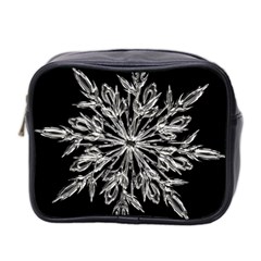 Ice Crystal Ice Form Frost Fabric Mini Toiletries Bag 2-side by Sapixe