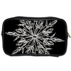 Ice Crystal Ice Form Frost Fabric Toiletries Bags 2-side by Sapixe