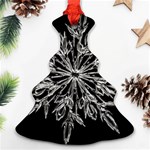 Ice Crystal Ice Form Frost Fabric Christmas Tree Ornament (Two Sides) Front