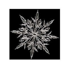 Ice Crystal Ice Form Frost Fabric Small Satin Scarf (square) by Sapixe