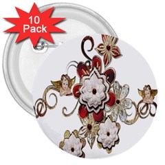 Gems Gemstones Jewelry Jewel 3  Buttons (10 Pack)  by Sapixe