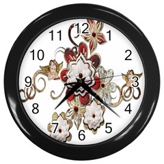 Gems Gemstones Jewelry Jewel Wall Clocks (black) by Sapixe