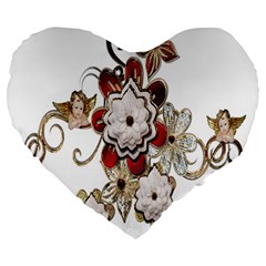 Gems Gemstones Jewelry Jewel Large 19  Premium Heart Shape Cushions by Sapixe