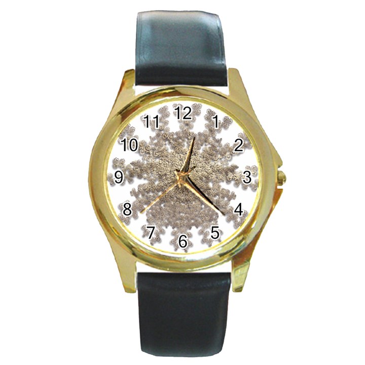 Gold Golden Gems Gemstones Ruby Round Gold Metal Watch