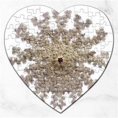 Gold Golden Gems Gemstones Ruby Jigsaw Puzzle (heart) by Sapixe