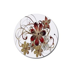 Gemstones Gems Jewelry Diamond Rubber Coaster (round)  by Sapixe