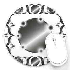 Metal Circle Background Ring Round Mousepads by Sapixe