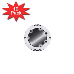 Metal Circle Background Ring 1  Mini Buttons (10 Pack)  by Sapixe