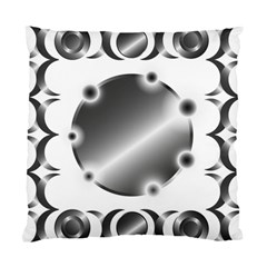 Metal Circle Background Ring Standard Cushion Case (two Sides) by Sapixe