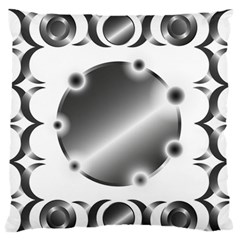 Metal Circle Background Ring Large Flano Cushion Case (two Sides)