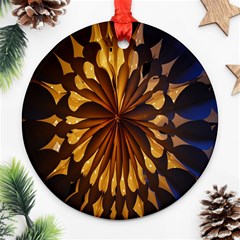 Light Star Lighting Lamp Round Ornament (two Sides) by Sapixe