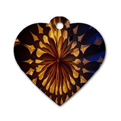 Light Star Lighting Lamp Dog Tag Heart (two Sides) by Sapixe