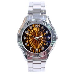 Light Star Lighting Lamp Stainless Steel Analogue Watch by Sapixe