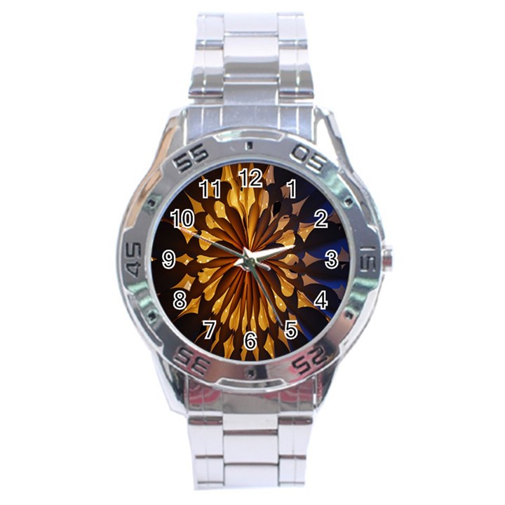 Light Star Lighting Lamp Stainless Steel Analogue Watch