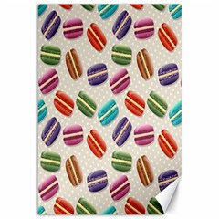 Macaron Macaroon Stylized Macaron Canvas 12  X 18   by Sapixe