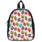 Macaron Macaroon Stylized Macaron School Bag (Small) Front