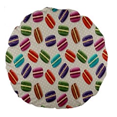 Macaron Macaroon Stylized Macaron Large 18  Premium Round Cushions by Sapixe