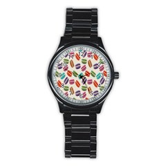 Macaron Macaroon Stylized Macaron Stainless Steel Round Watch by Sapixe