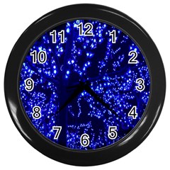 Lights Blue Tree Night Glow Wall Clocks (black) by Sapixe