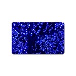 Lights Blue Tree Night Glow Magnet (Name Card) Front