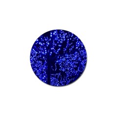 Lights Blue Tree Night Glow Golf Ball Marker by Sapixe