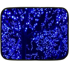 Lights Blue Tree Night Glow Fleece Blanket (mini) by Sapixe