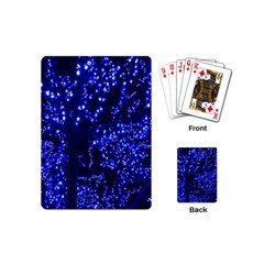 Lights Blue Tree Night Glow Playing Cards (mini)  by Sapixe