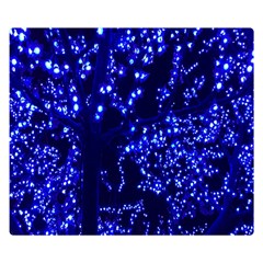 Lights Blue Tree Night Glow Double Sided Flano Blanket (small)  by Sapixe