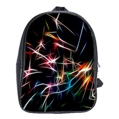 Lights Star Sky Graphic Night School Bag (large) by Sapixe