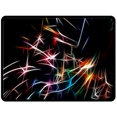 Lights Star Sky Graphic Night Fleece Blanket (large)  by Sapixe