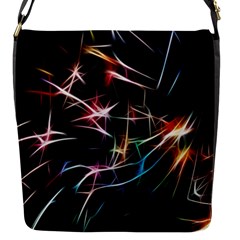 Lights Star Sky Graphic Night Flap Messenger Bag (s) by Sapixe