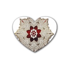 Jewelry Jewel Gems Gemstone Shine Heart Coaster (4 Pack)  by Sapixe