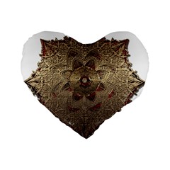 Jewelry Jewel Gem Gemstone Shine Standard 16  Premium Flano Heart Shape Cushions by Sapixe