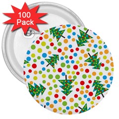 Pattern Circle Multi Color 3  Buttons (100 Pack)  by Sapixe