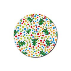 Pattern Circle Multi Color Rubber Coaster (round)  by Sapixe