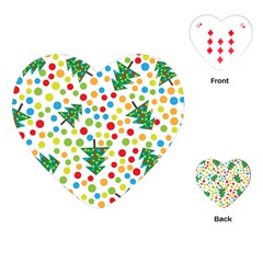 Pattern Circle Multi Color Playing Cards (heart) 