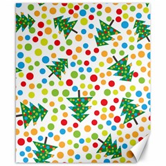 Pattern Circle Multi Color Canvas 8  X 10  by Sapixe