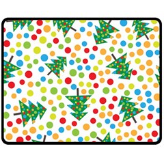 Pattern Circle Multi Color Double Sided Fleece Blanket (medium)  by Sapixe