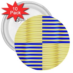 Metallic Gold Texture 3  Buttons (10 Pack)  by Sapixe