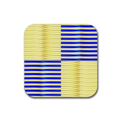 Metallic Gold Texture Rubber Coaster (square)  by Sapixe