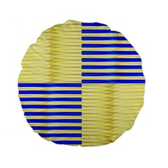 Metallic Gold Texture Standard 15  Premium Flano Round Cushions by Sapixe