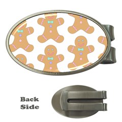 Pattern Christmas Biscuits Pastries Money Clips (oval)  by Sapixe