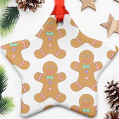 Pattern Christmas Biscuits Pastries Star Ornament (two Sides) by Sapixe