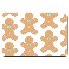 Pattern Christmas Biscuits Pastries Large Doormat  by Sapixe