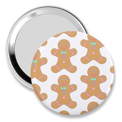 Pattern Christmas Biscuits Pastries 3  Handbag Mirrors by Sapixe