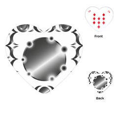 Metal Circle Background Ring Playing Cards (heart)  by Sapixe