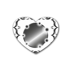 Metal Circle Background Ring Rubber Coaster (heart)  by Sapixe