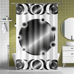 Metal Circle Background Ring Shower Curtain 48  X 72  (small)  by Sapixe