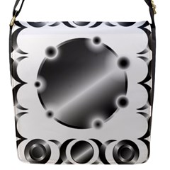 Metal Circle Background Ring Flap Messenger Bag (s) by Sapixe