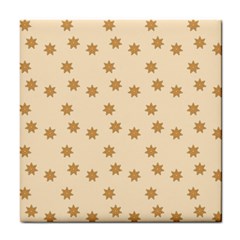 Pattern Gingerbread Star Tile Coasters by Sapixe